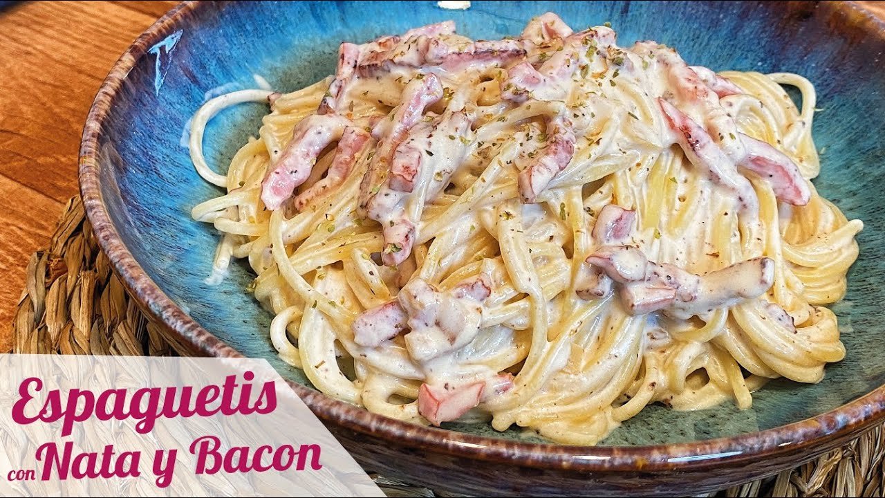 Receta de Ñoquis con nata bacon y champiñones