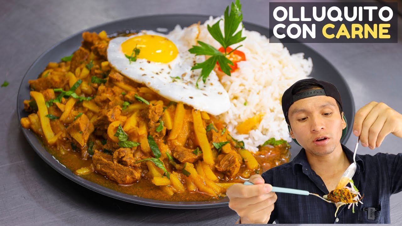 Receta de Olluquito con carne