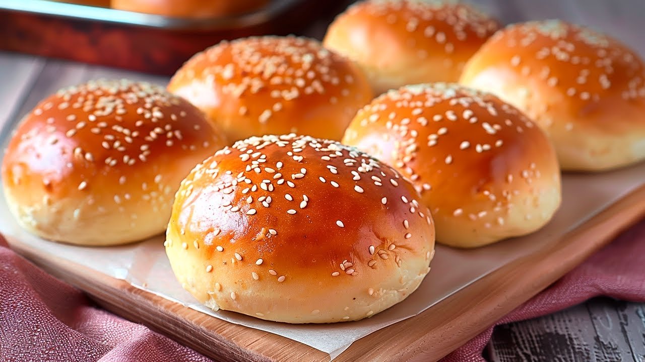 Receta de Pan de hamburguesa casero y esponjoso
