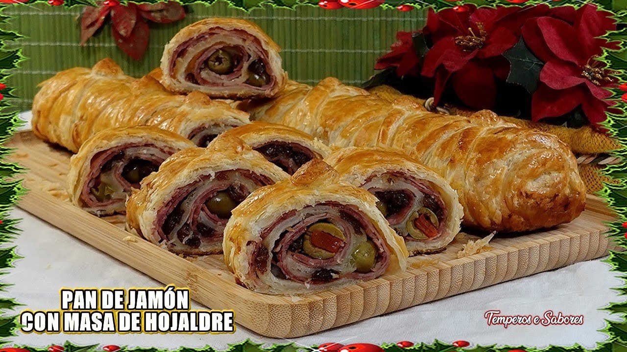 Receta de Pan de jamón de hojaldre