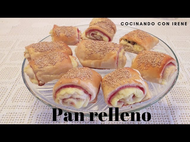 Receta de Pan relleno de queso y champiñones