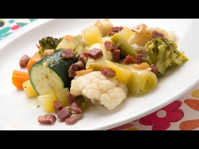 Receta de Panache de verduras con jamón