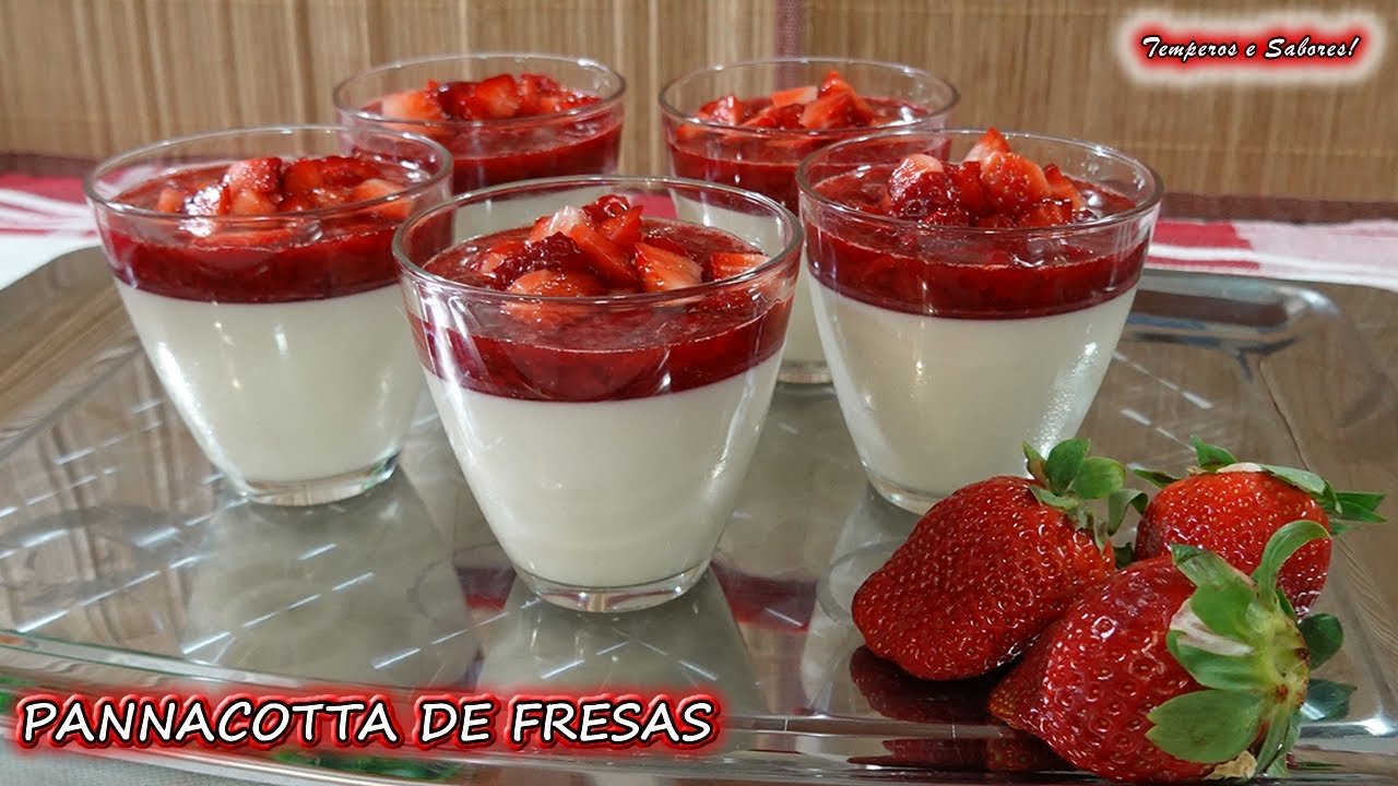 Receta de Panna cotta de fresa