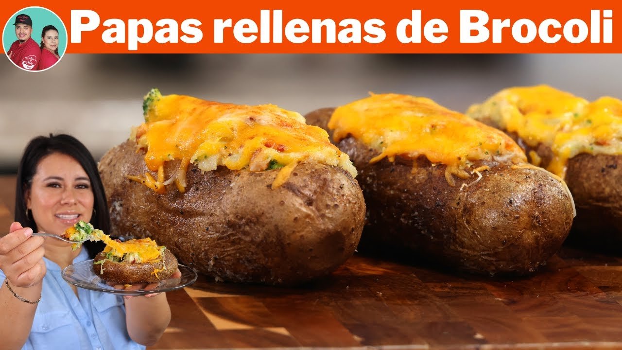 Receta de Papas rellenas con brócoli y queso