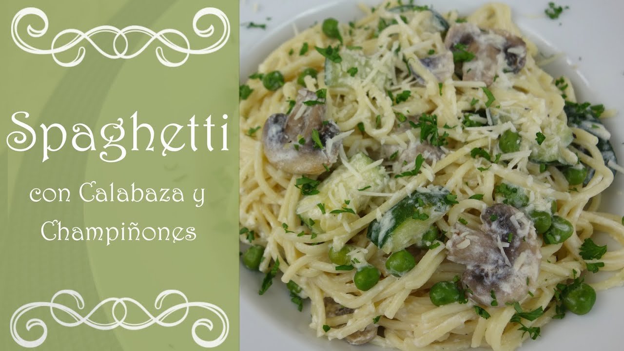 Receta de Pasta con calabaza y champiñones