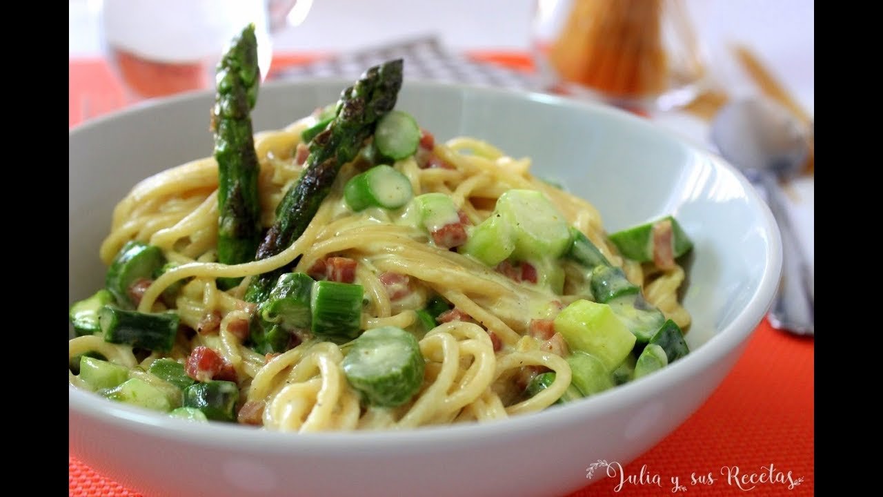 Receta de Pasta con espárragos