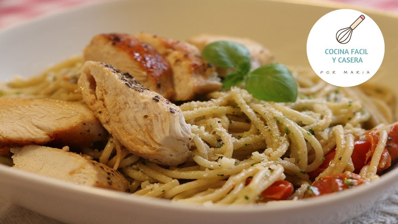 Receta de Pasta con pollo al pesto