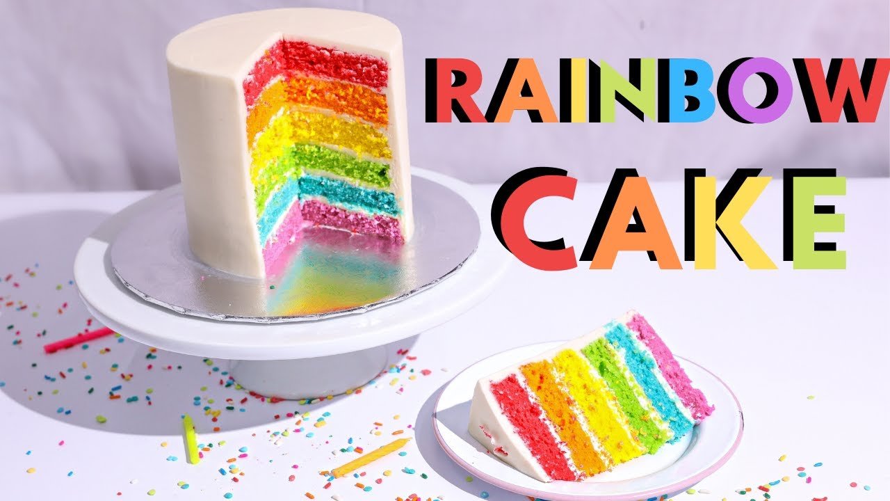 Receta de Pastel arcoíris