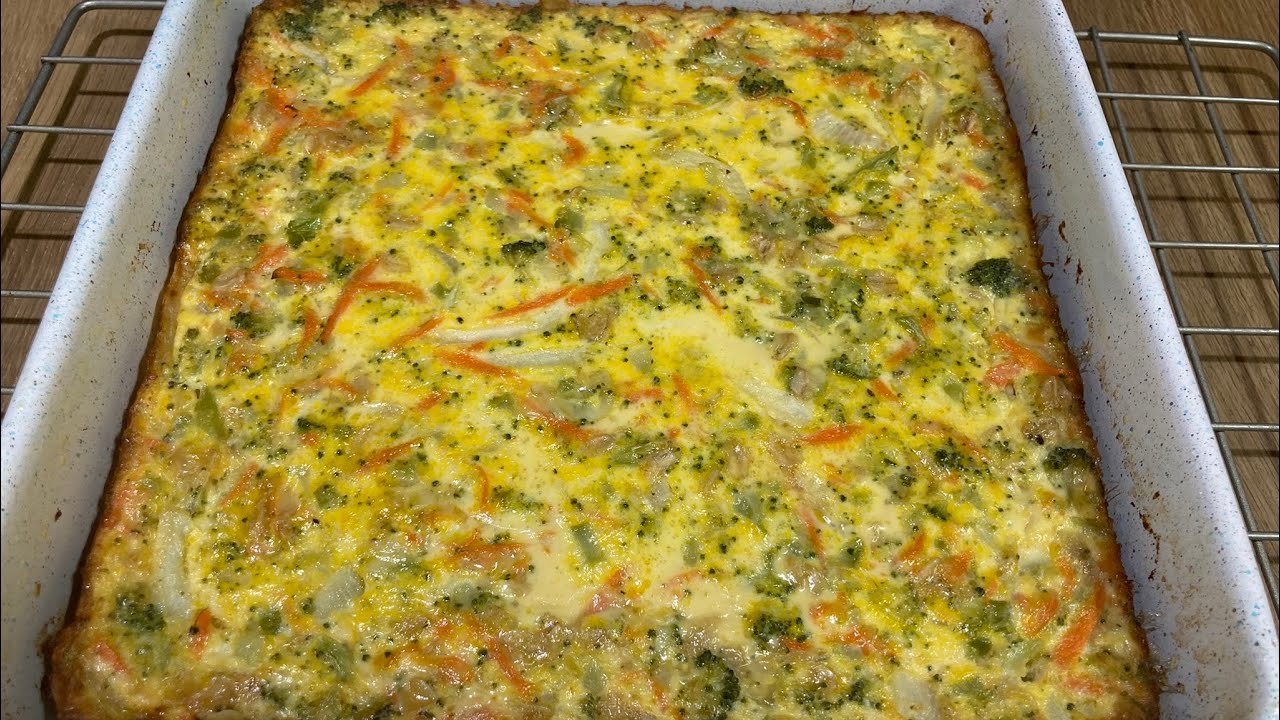 Receta de Pastel de brócoli y zanahoria