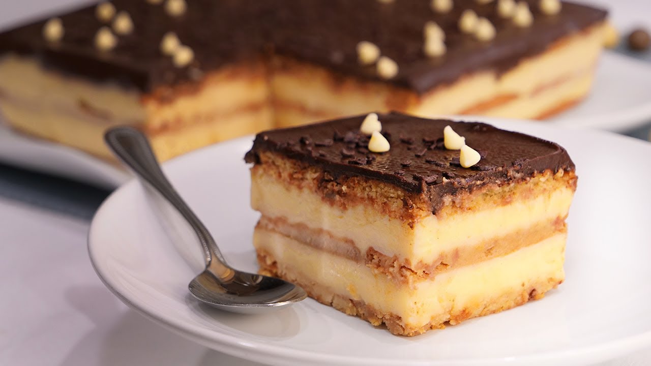 Receta de Pastel de galletas con crema