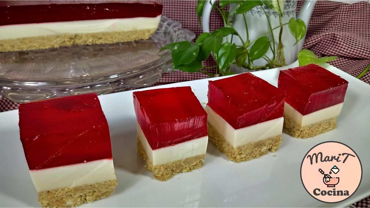 Receta de Pastel de gelatina con galletas