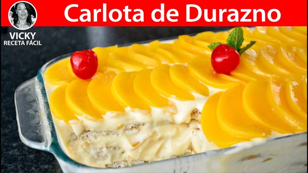Receta de Pastel Helado de Duraznos Fácil y Deliciosa Paso a Paso