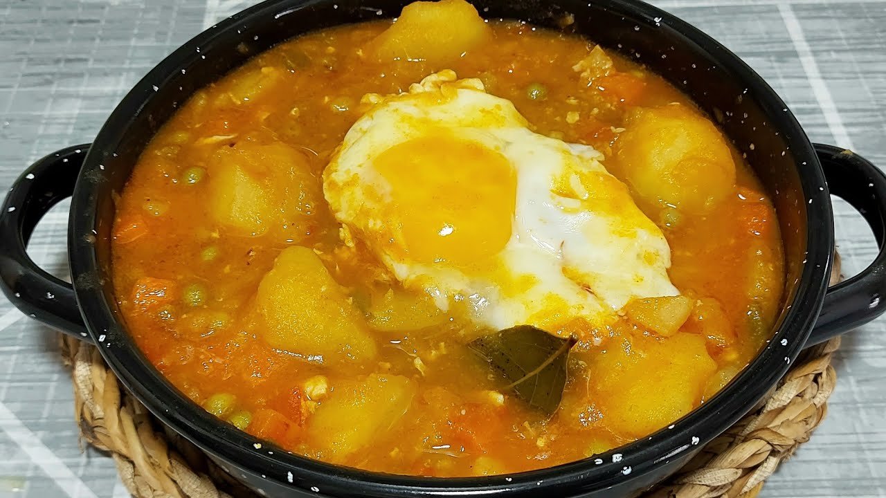 Receta de Patata guisada con huevo casera