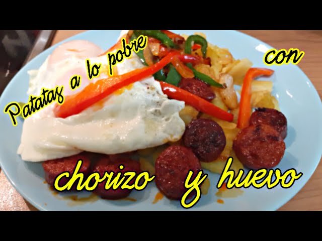 Receta de Patatas a lo pobre con chorizo