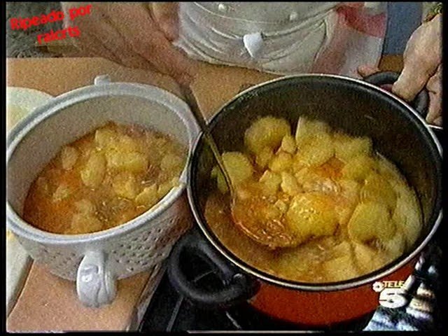 Receta de Patatas con chorizo jamon y morcilla