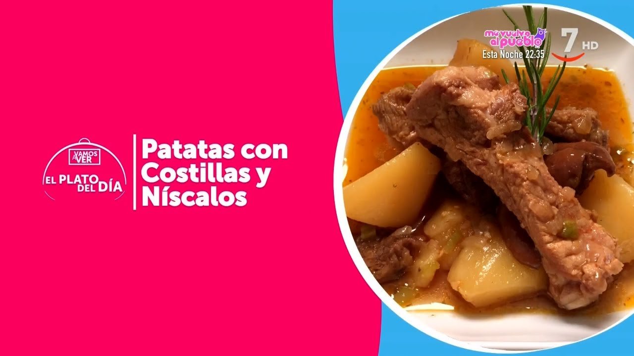 Receta de Patatas con níscalos y costillas