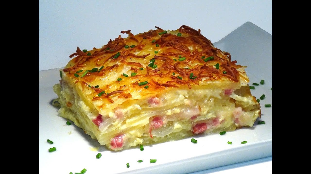 Receta de Patatas gratinadas con cebolla