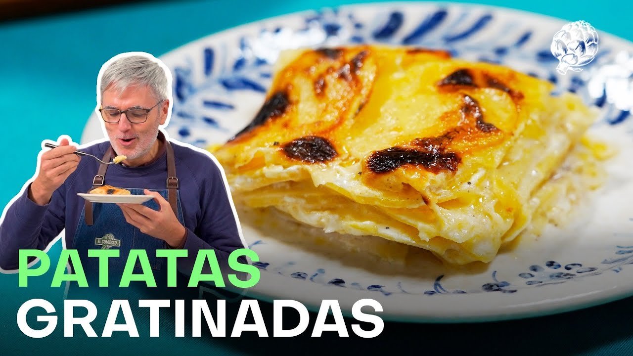 Receta de Patatas gratinadas con queso Emmental