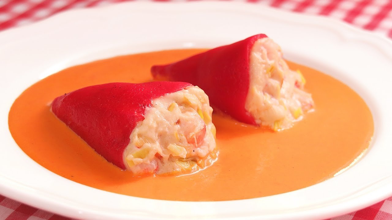 Receta de Pimientos del piquillo rellenos de langostinos