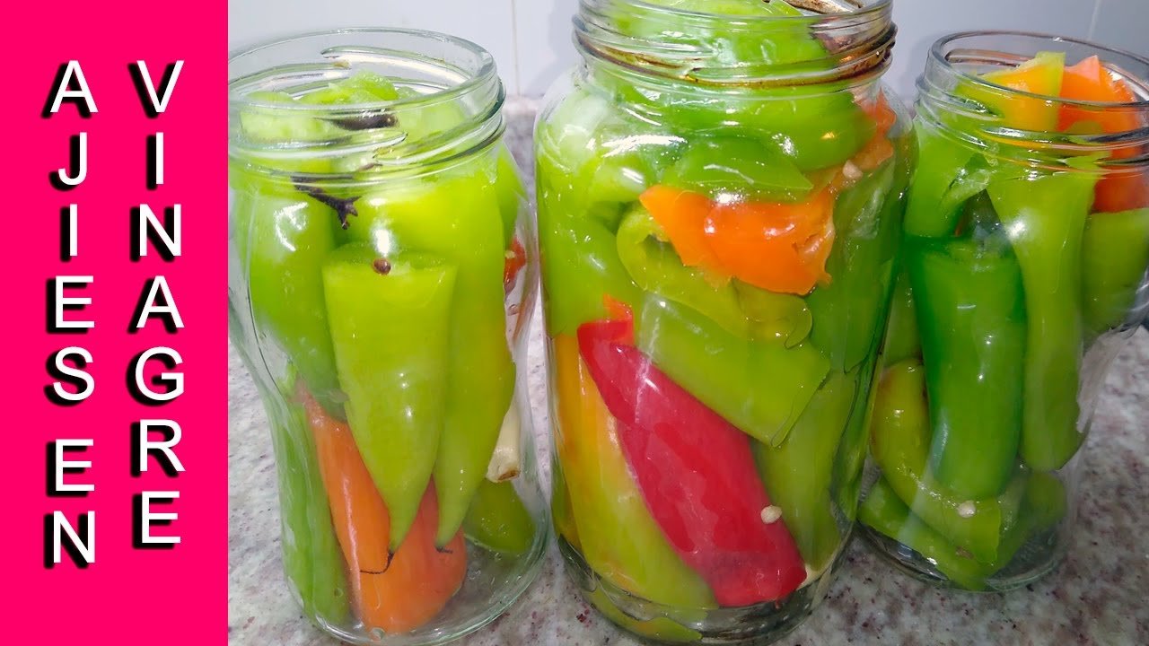Receta de Pimientos en vinagre caseros paso a paso