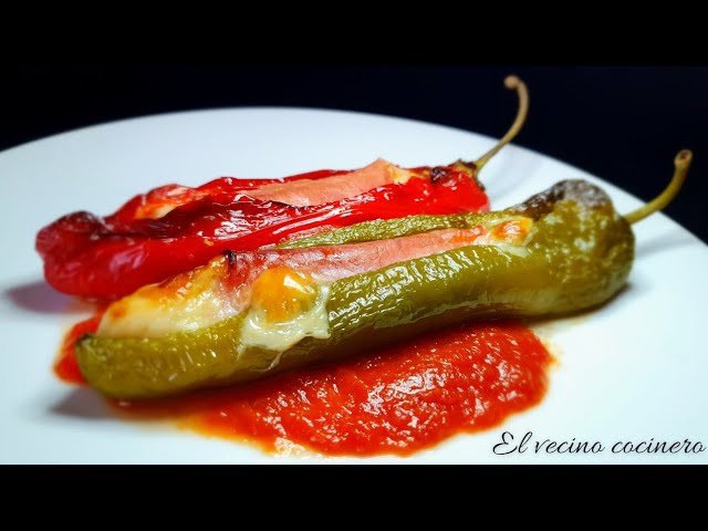 Receta de Pimientos rellenos de queso al horno