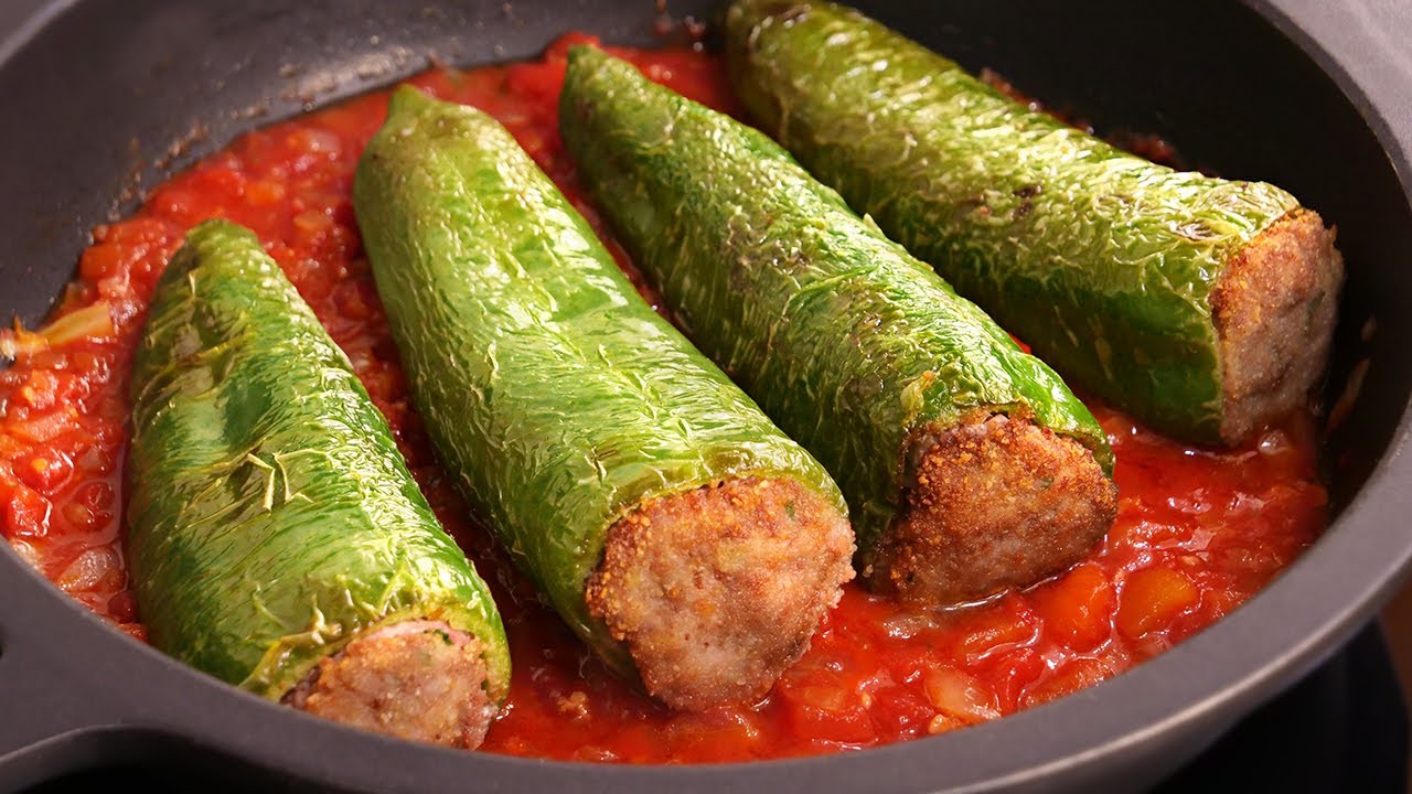 Receta de Pimientos verdes rellenos