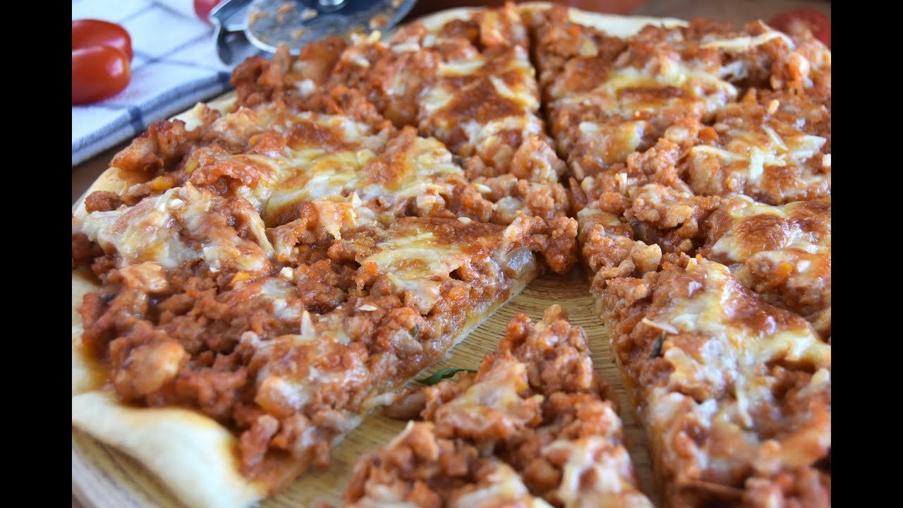 Receta de Pizza boloñesa