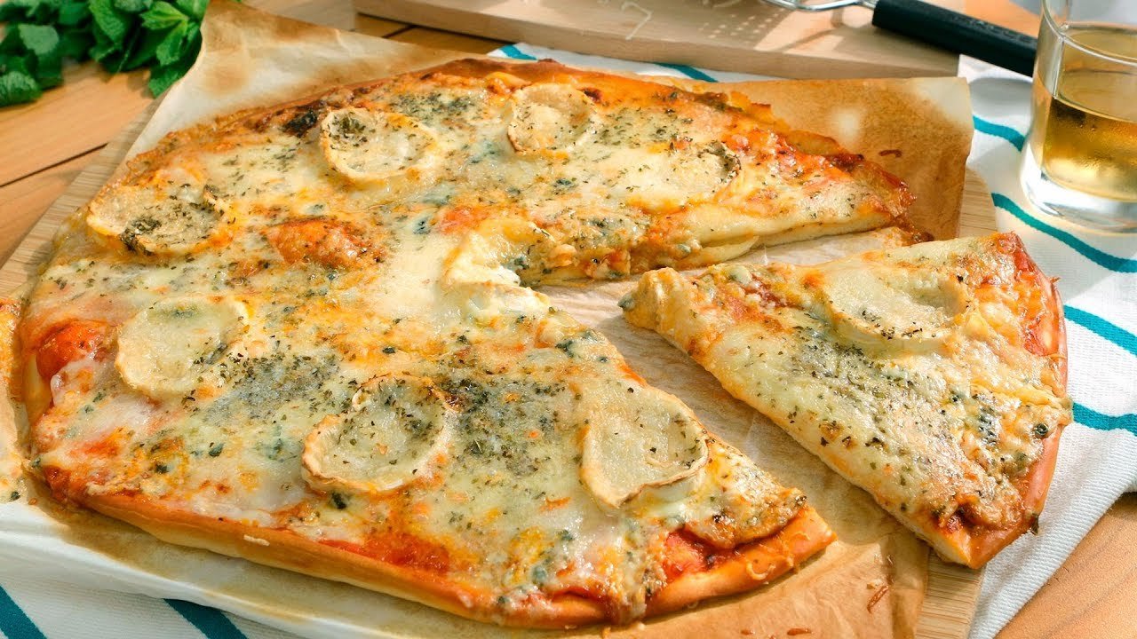 Receta de Pizza cuatro quesos