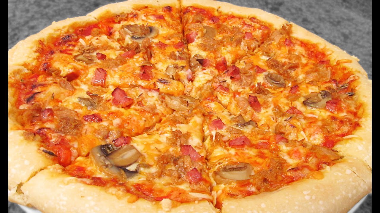 Receta de Pizza de atún y jamon york