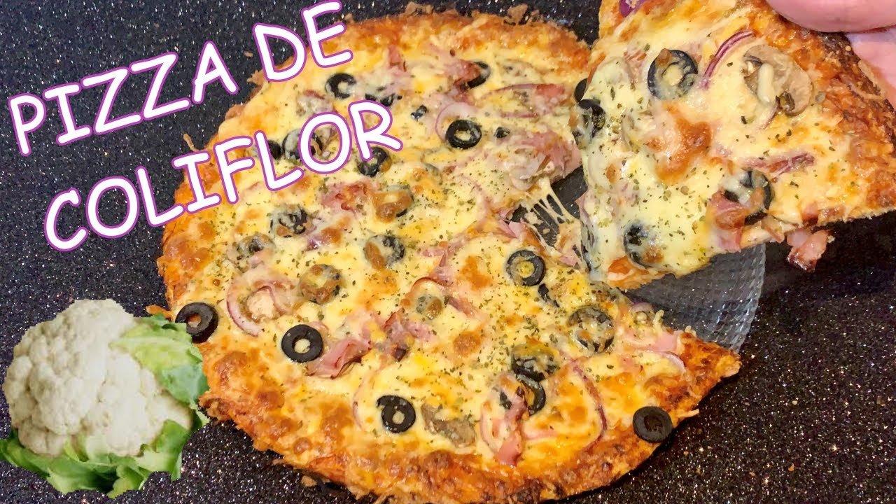 Receta de Pizza de coliflor crujiente