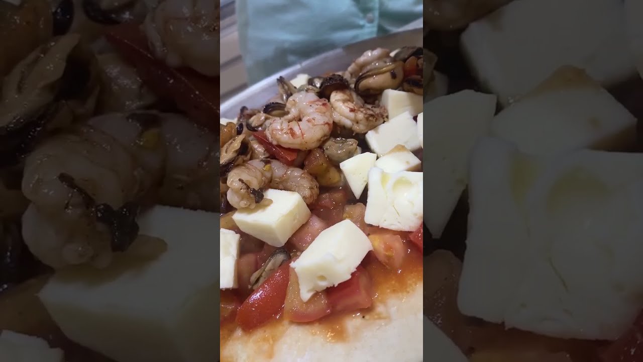 Receta de Pizza de mariscos
