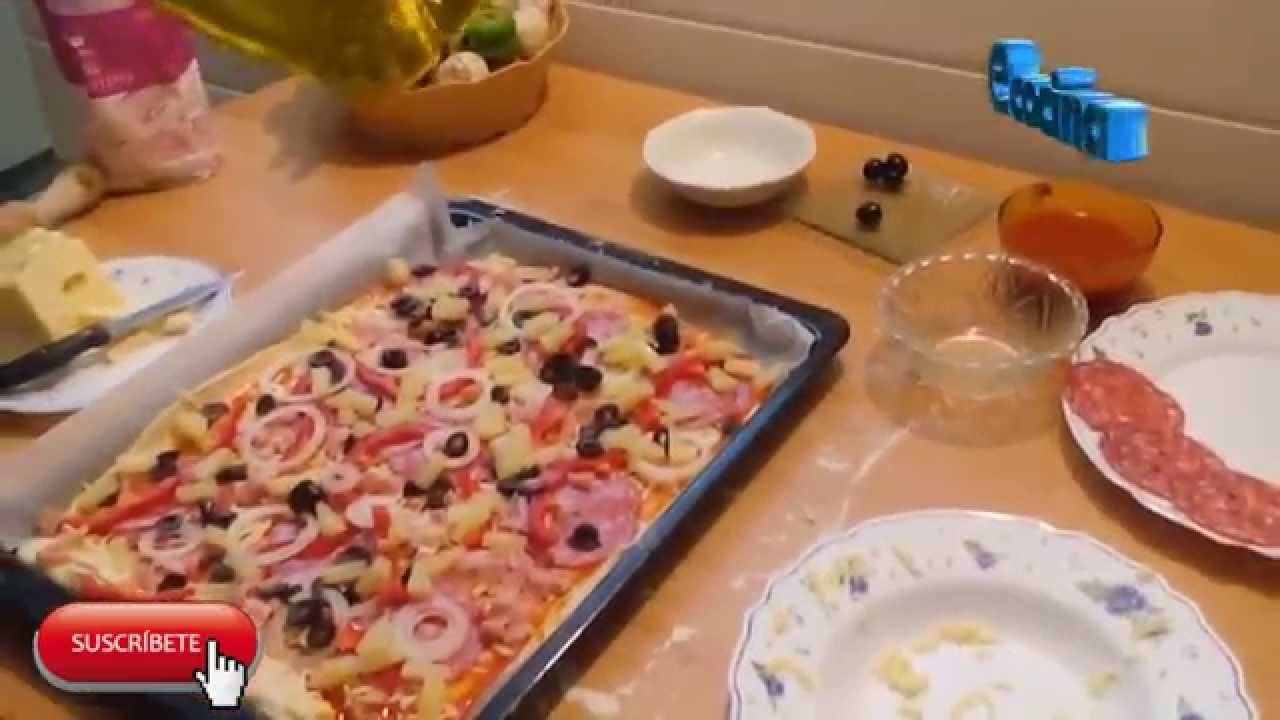 Receta de Pizza tropical