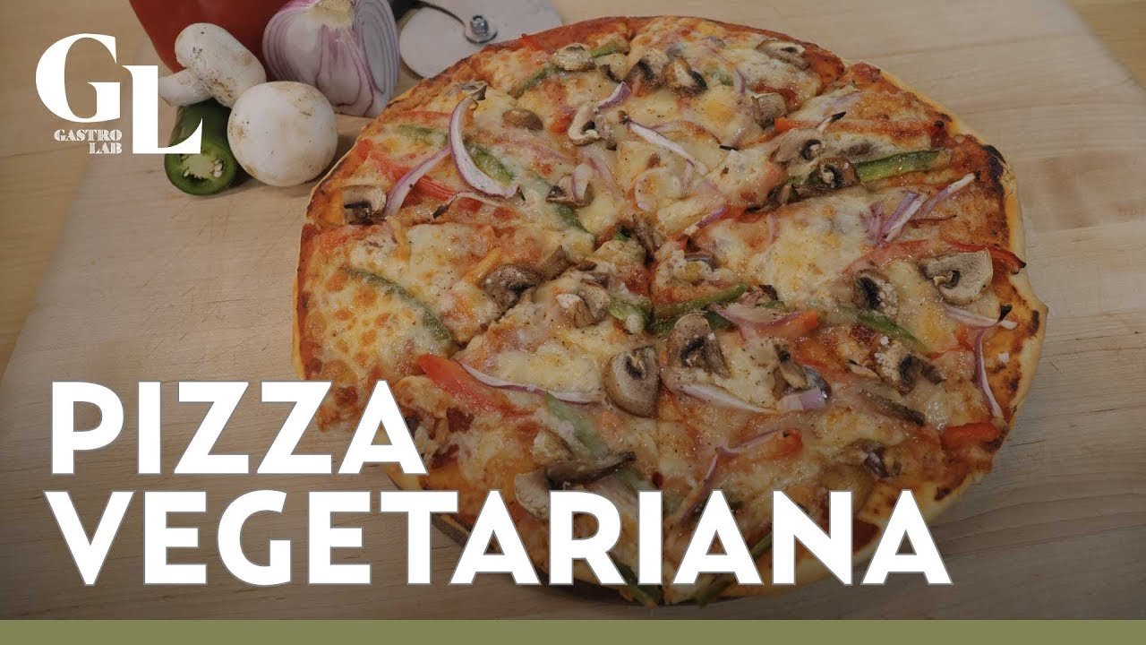 Receta de Pizza vegetariana con champiñones