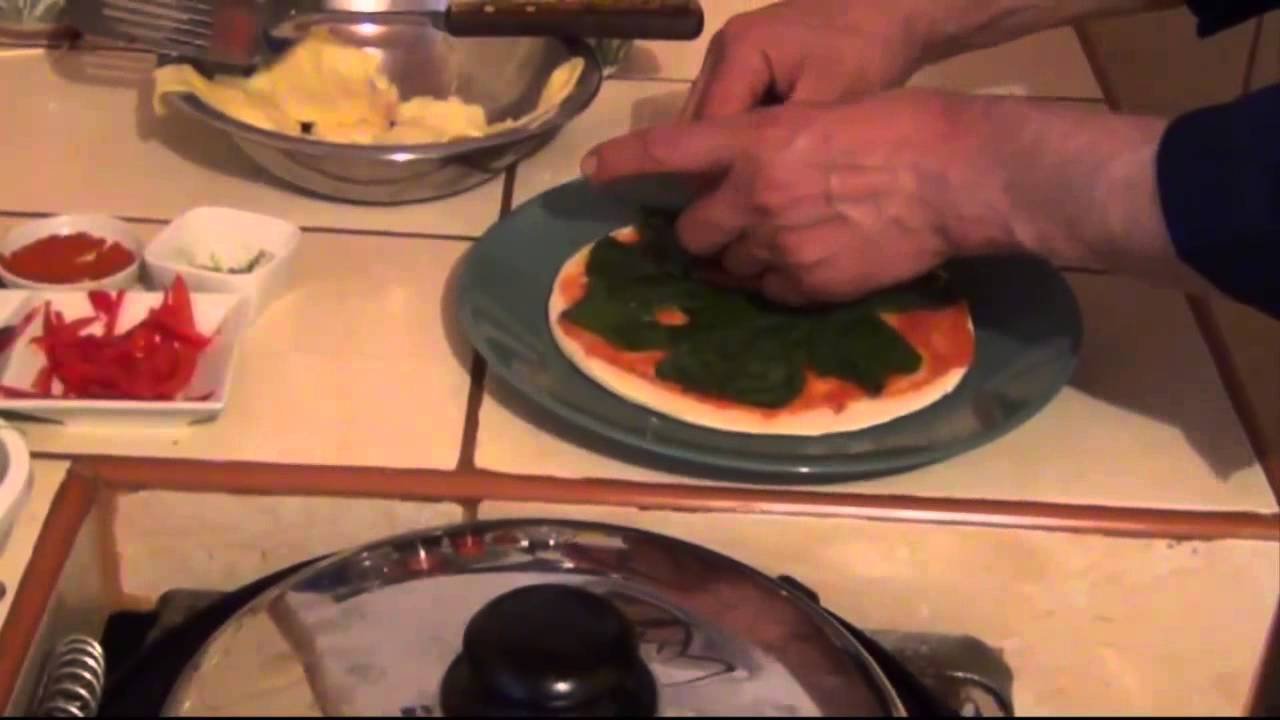 Receta de Pizza vegetariana con queso