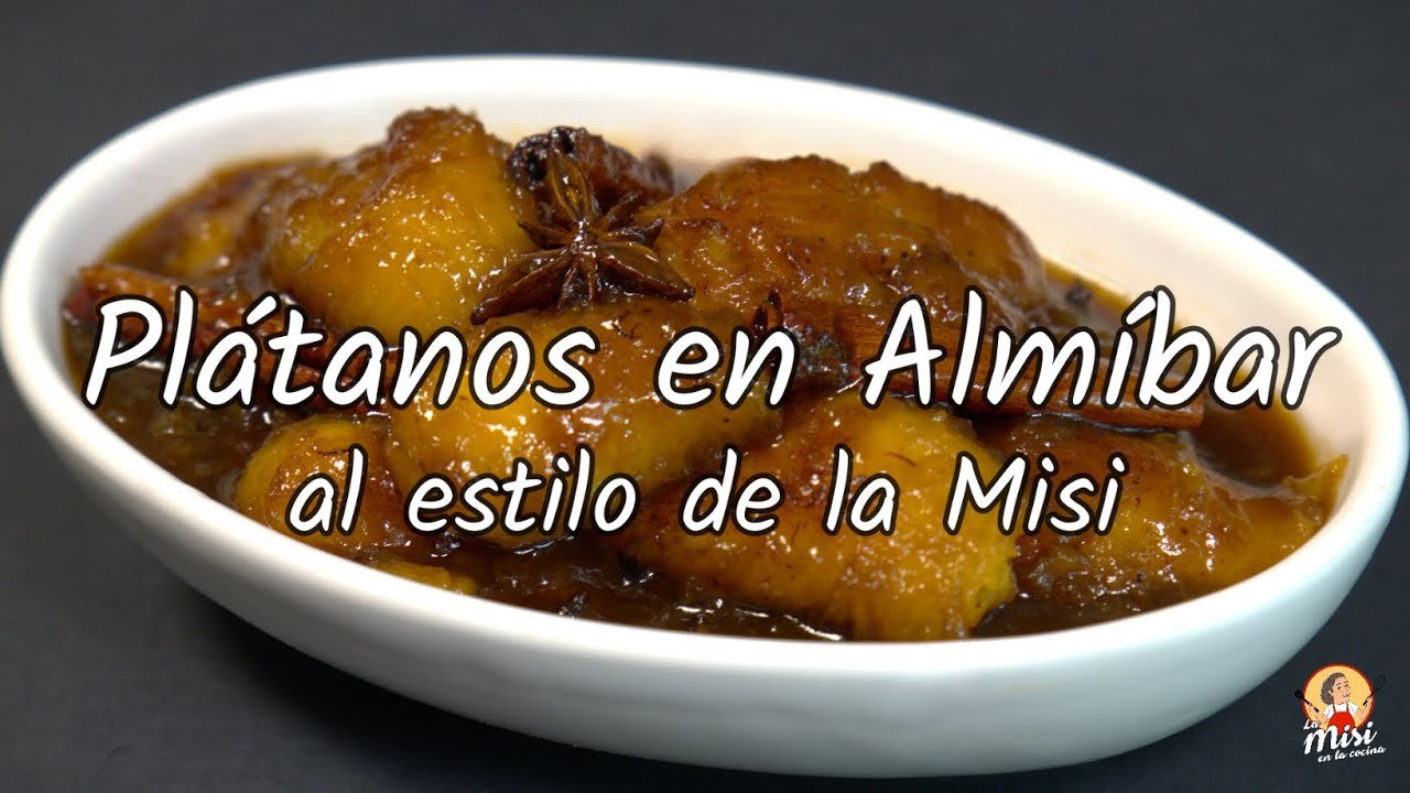 Receta de Plátanos maduros en almíbar al horno