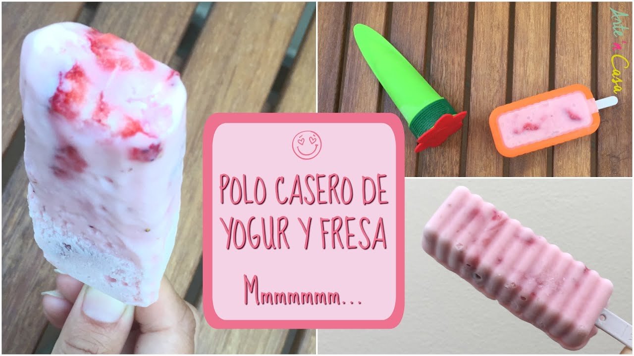 Receta de Polos de fresa y yogur