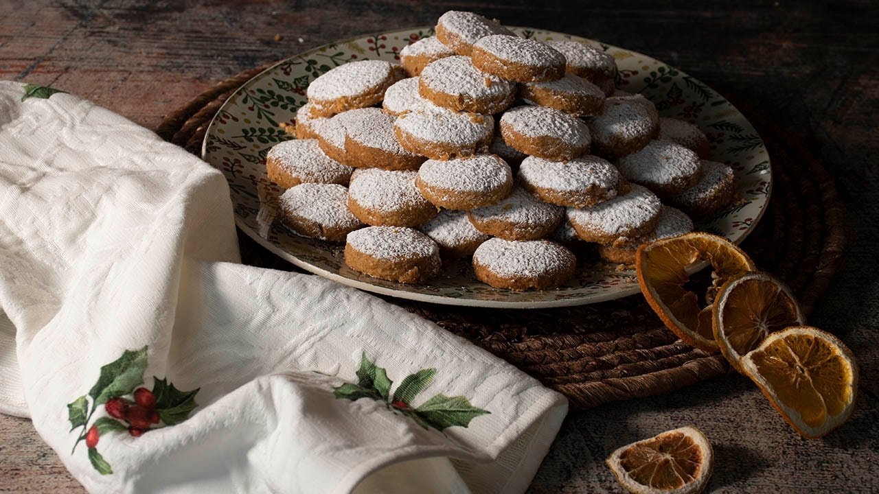 Receta de Polvorones de nuez