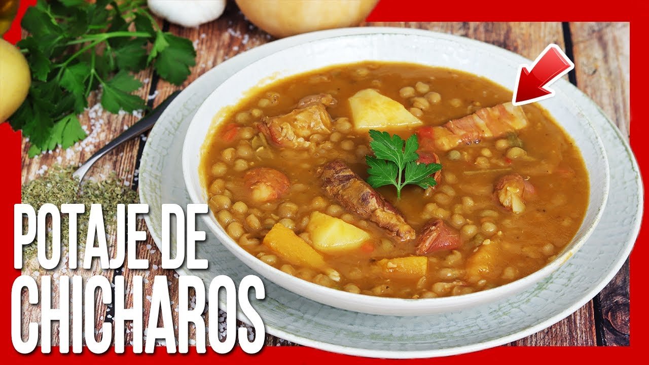 Receta de Potaje de chicharos verdes con lacon