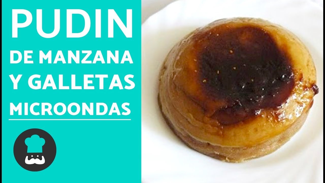 Receta de Pudin de manzana y galletas en microondas