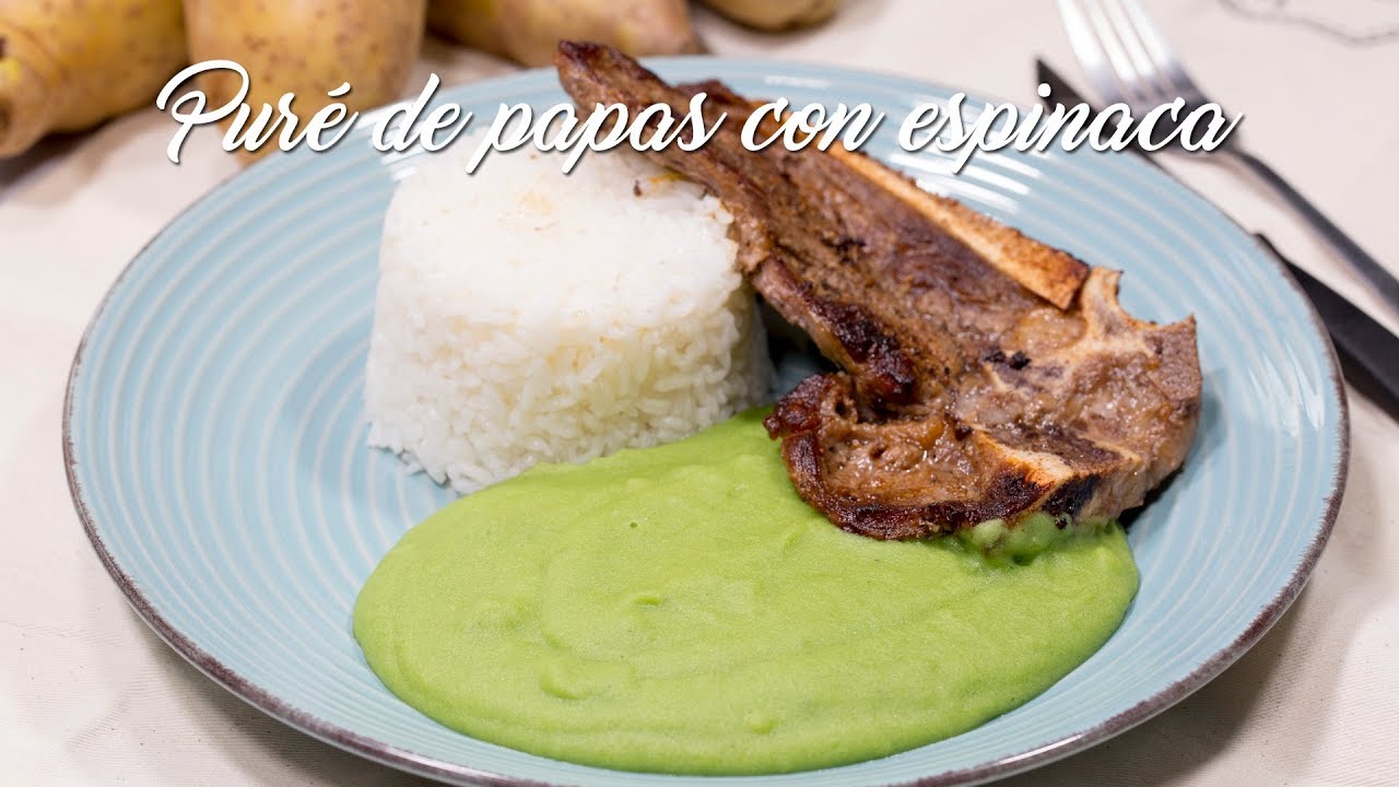 Receta de Puré de patatas y espinacas