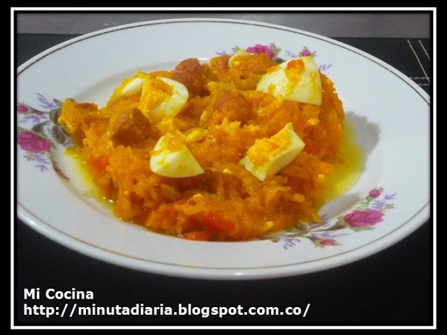 Receta de Pure de zapallo o ahuyama.