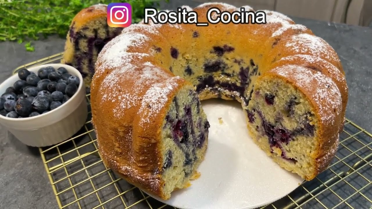 Receta de Queque de arándanos