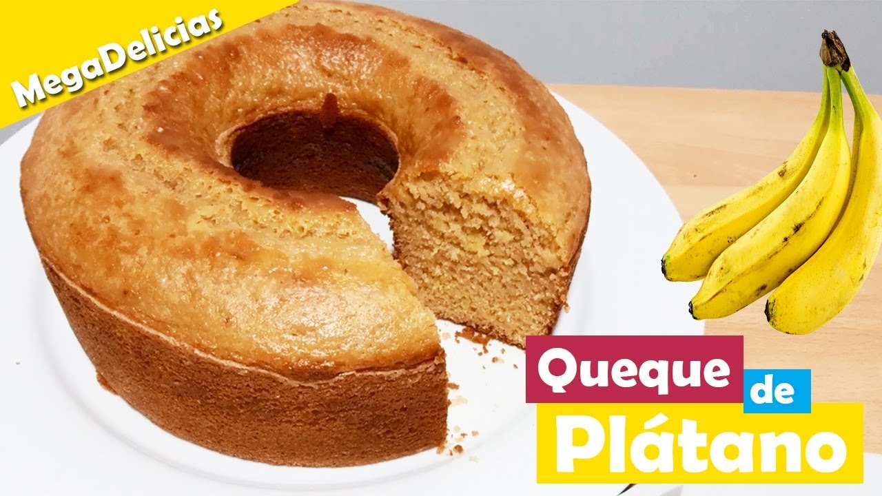 Receta de Queque de plátano esponjoso