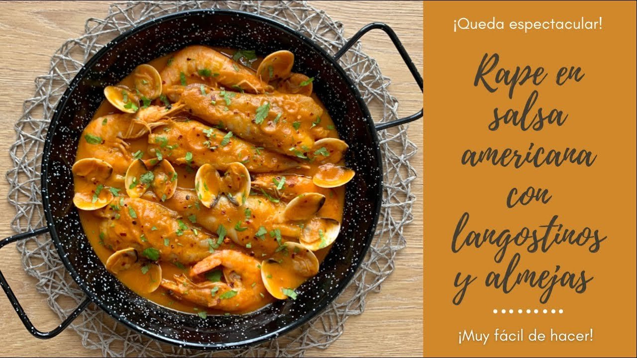 Receta de Rape a la americana con gambas