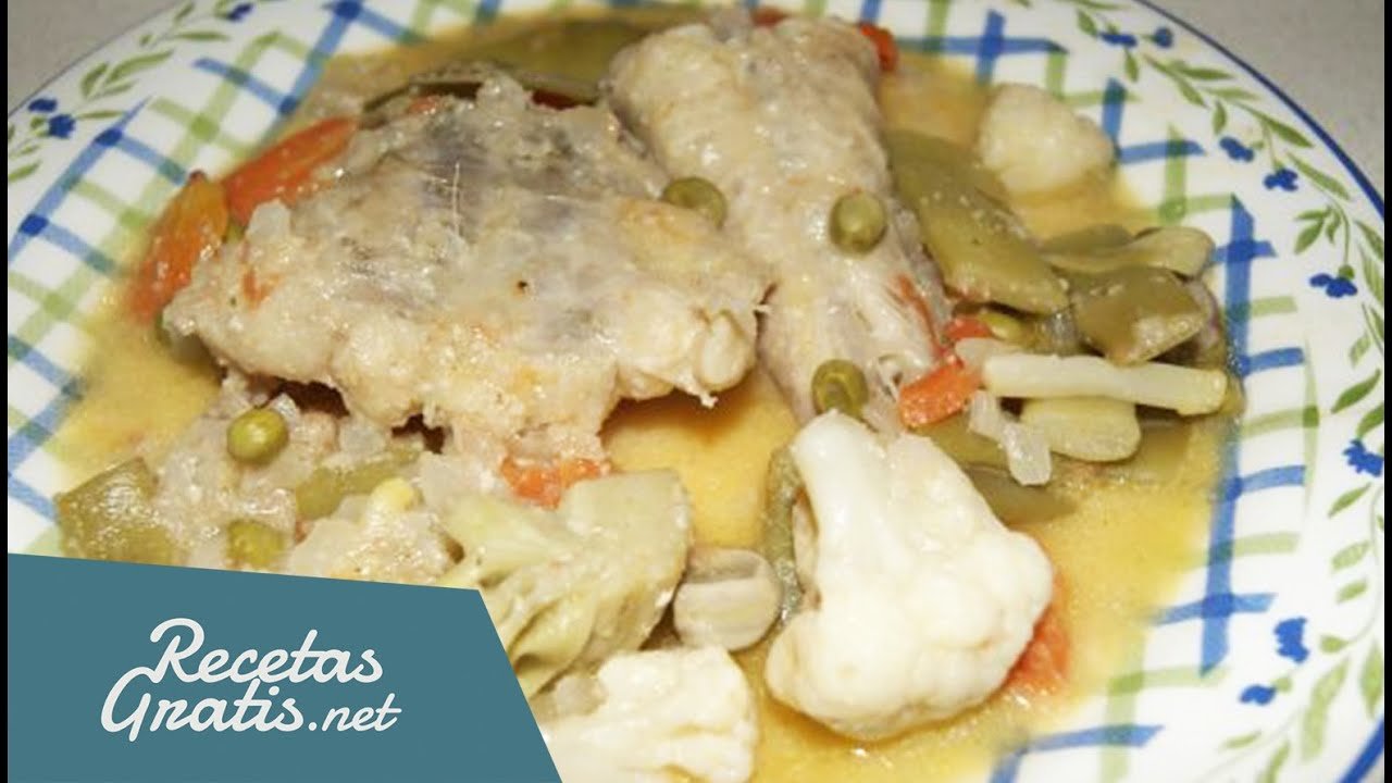 Receta de Rape guisado con verduras