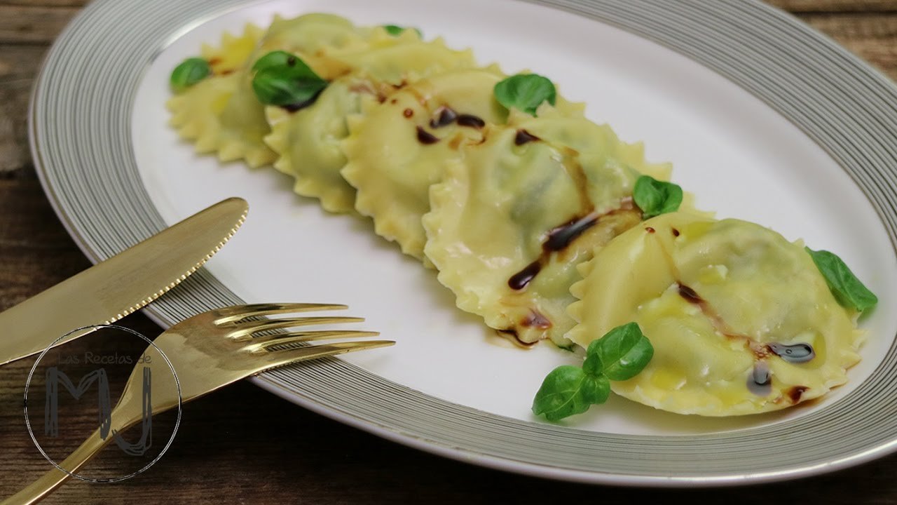 Receta de Ravioli de espinacas Caseros