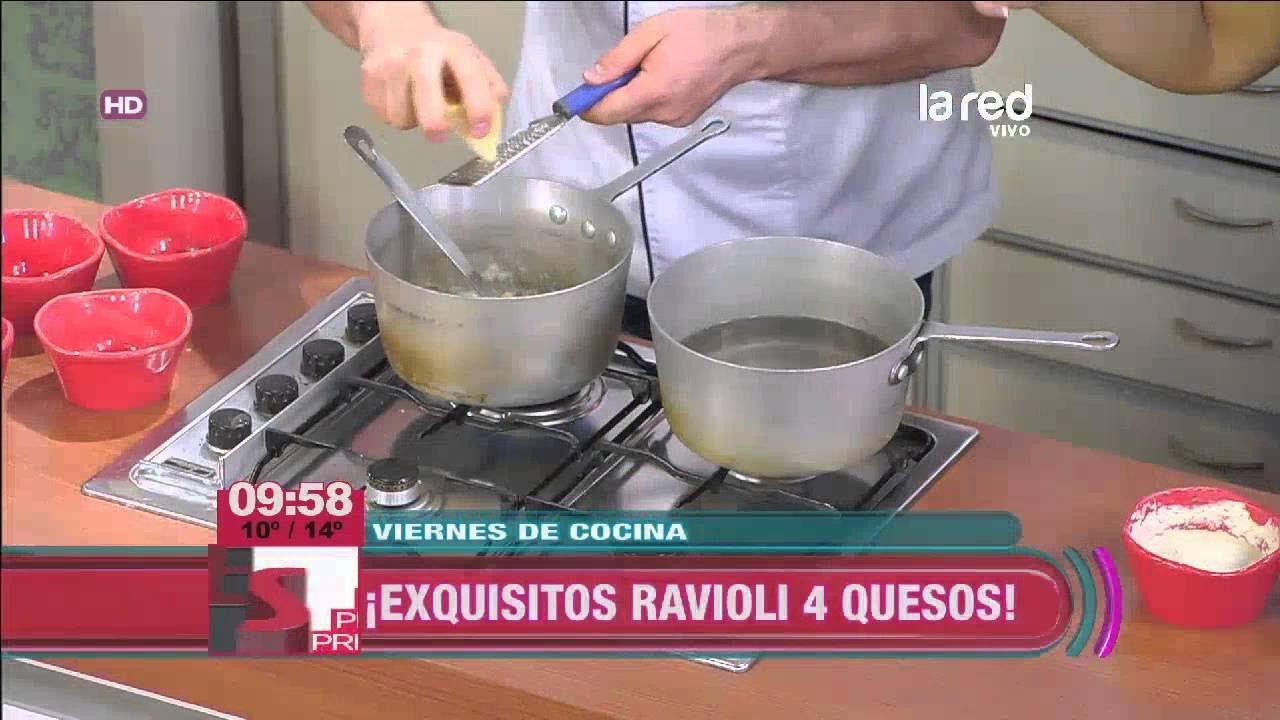 Receta de Raviolis cuatro quesos