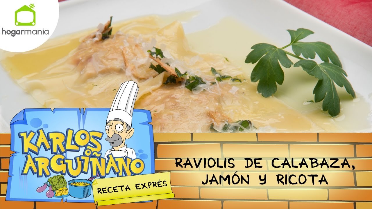 Receta de Raviolis de calabaza
