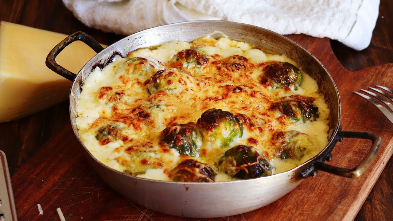 Receta de Repollitos de Bruselas gratinados