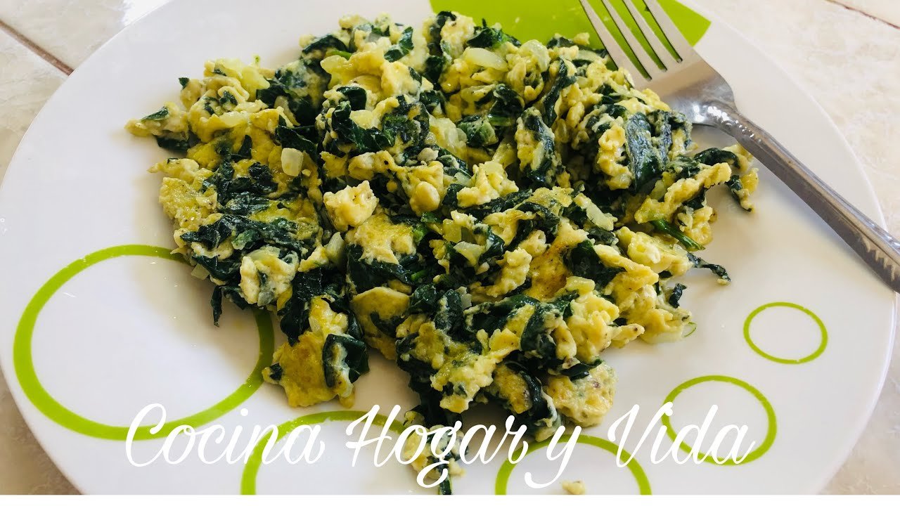 Receta de Revuelto de espinacas con huevo